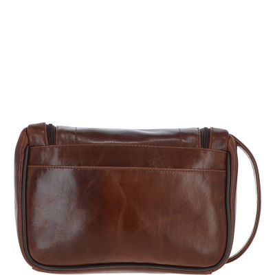Ashwood Leather Leather Mayfair Veg Tanned Hanging Wash Bag in Brown #5